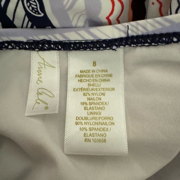 Anne Cole Swim maillot style, removable/adjustable strap; padded bra, lined Sz 8 - Picture 6 of 8